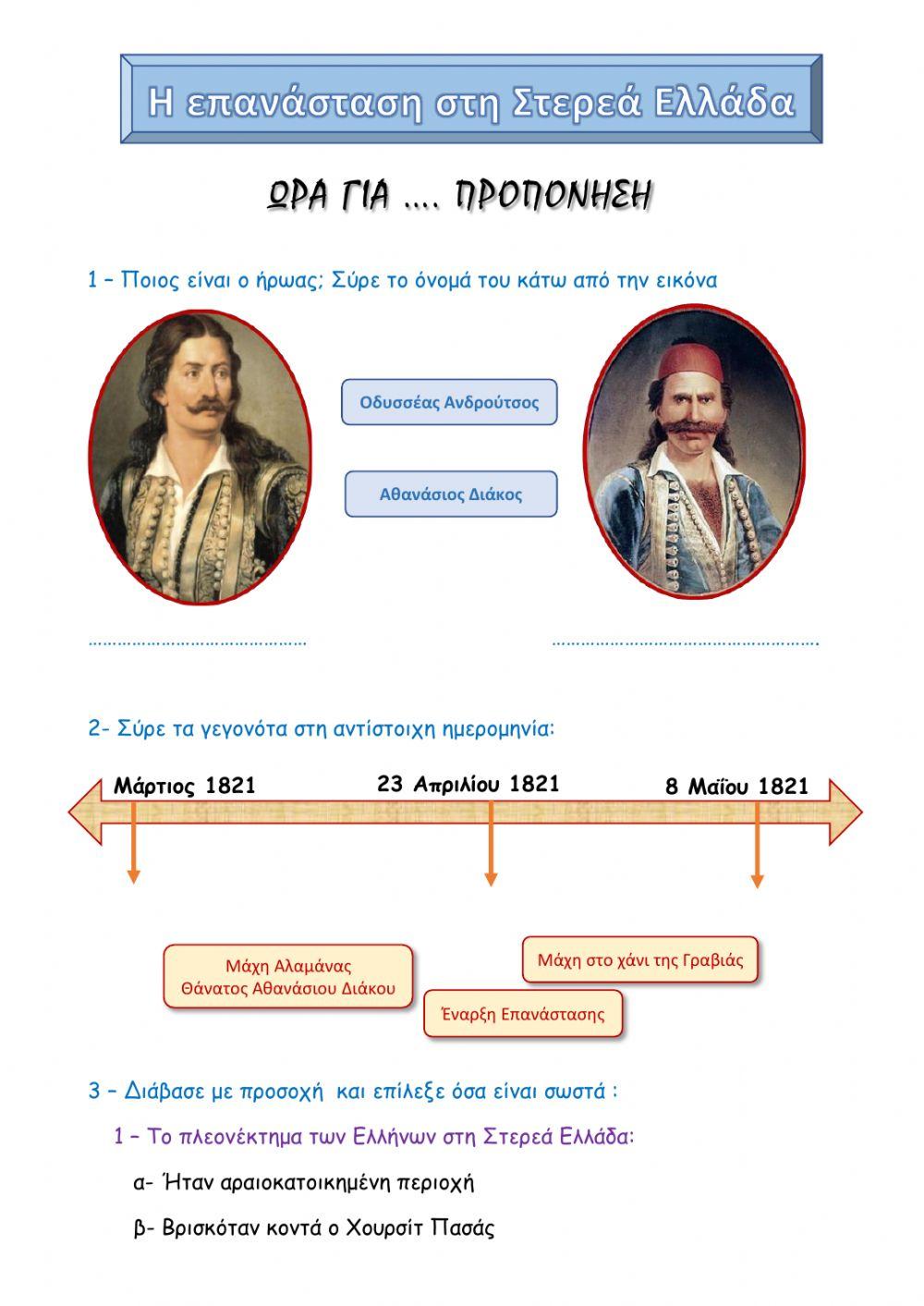 Η επανάσταση στη Στερεά Ελλάδα