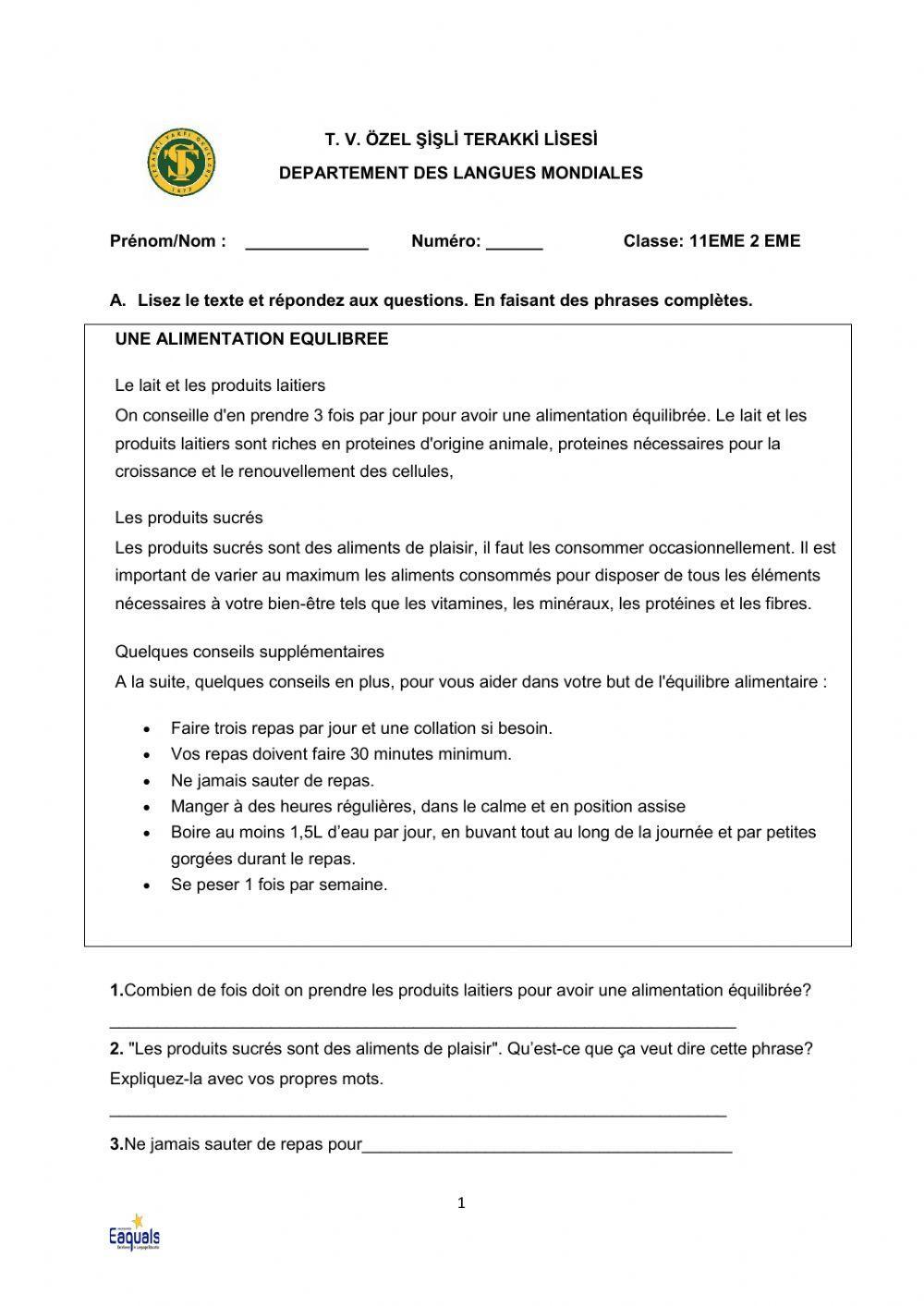 CLASSES 11ème 2EME GROUPE                                                                                                                                     Semaine 7 (12-16 OCTOBRE)