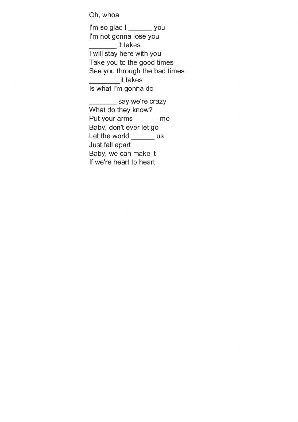 Nothing's gonna stop us now