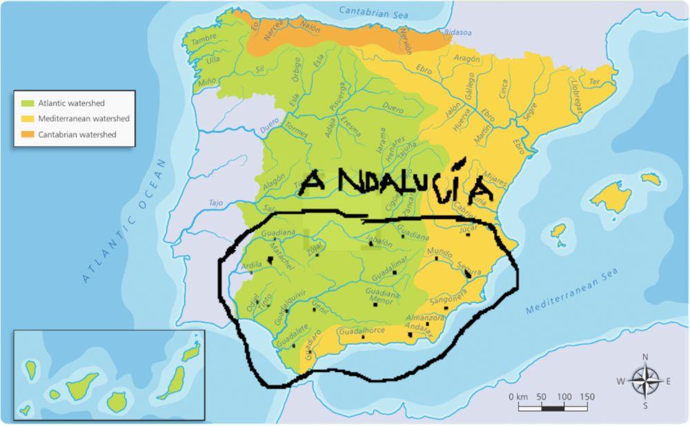 Rivers in the andalusia