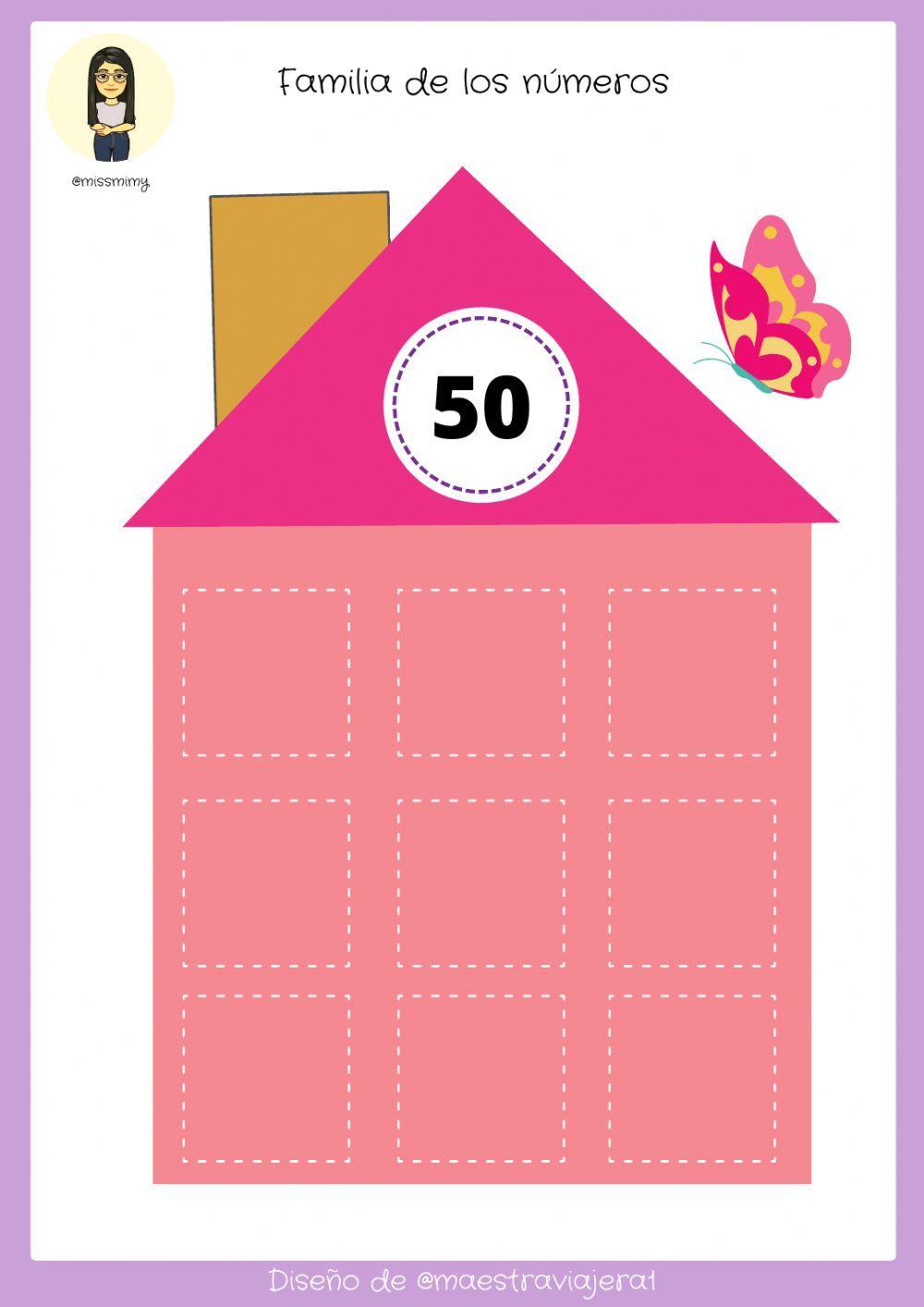 Familias de los números del 20 al 90