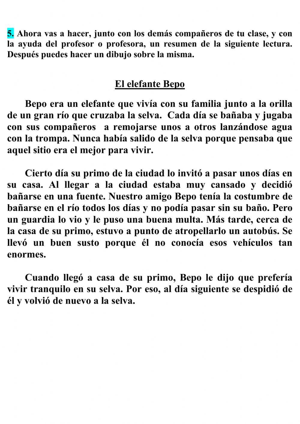 Expresión escrita VIII