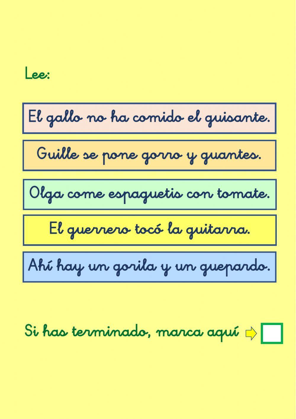 Lee la G y la GU
