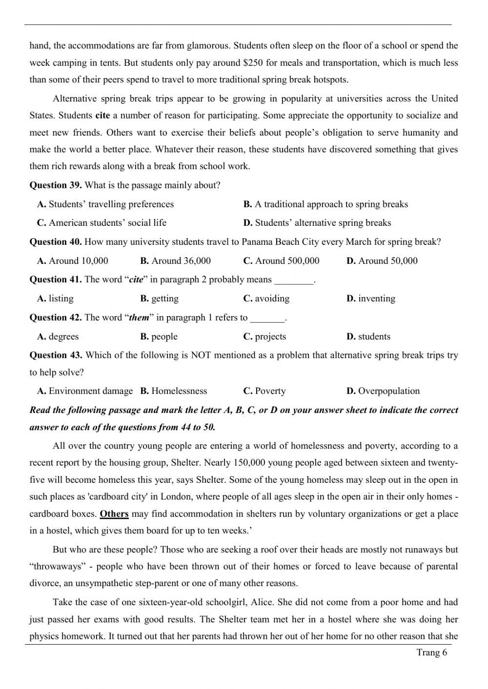 Đề thi thử Tiếng Anh THPT Quốc gia số 24