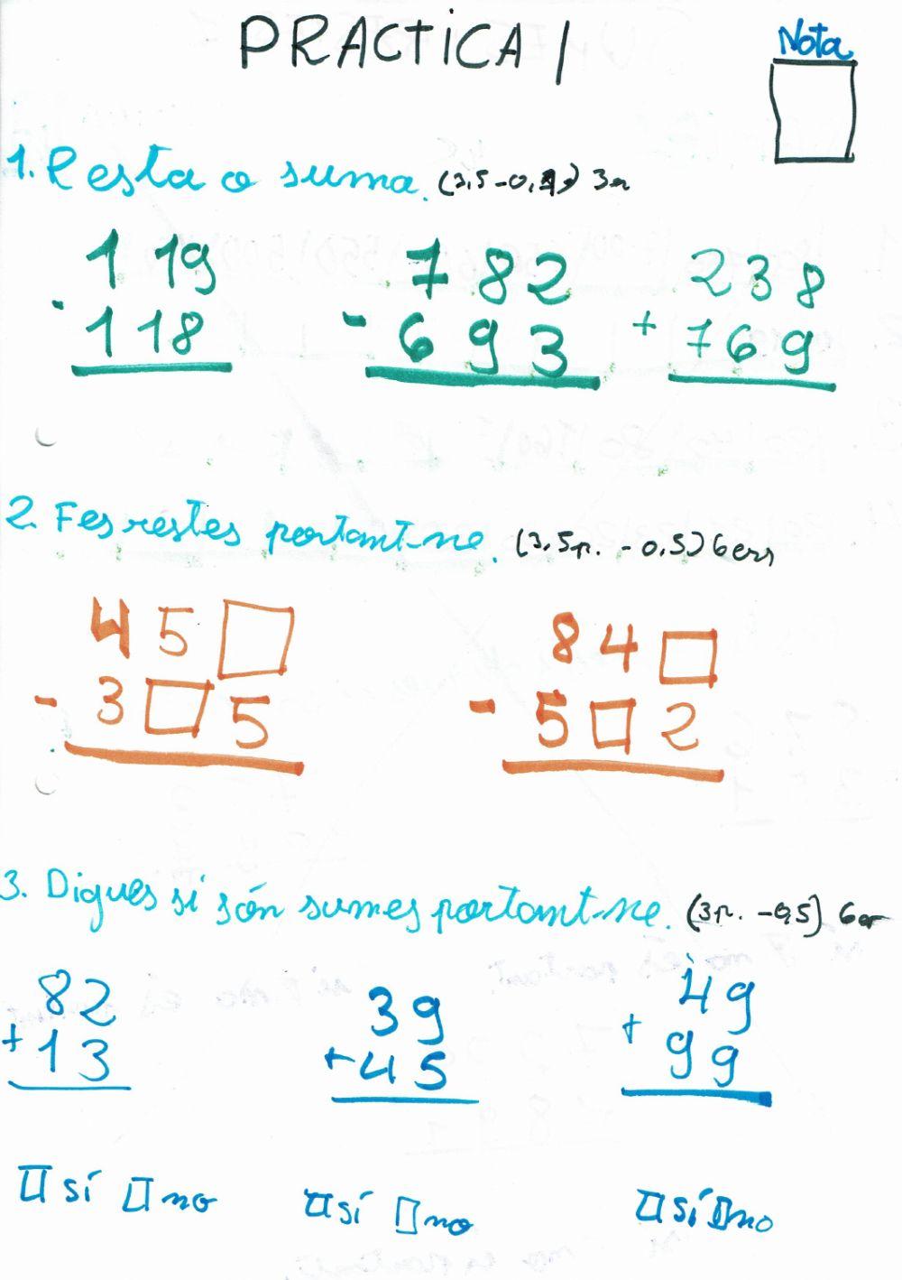 Sumes i restes portant-ne