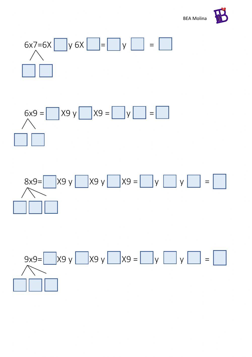 Multiplicar factorizando