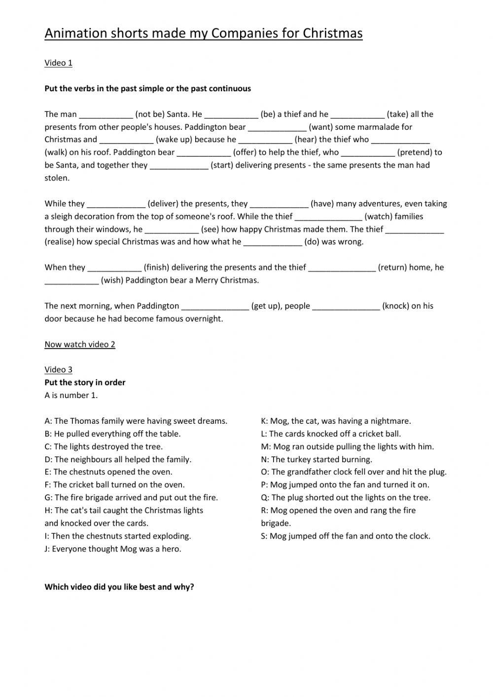 Christmas adverts - B1 so and such Past simple and continuous