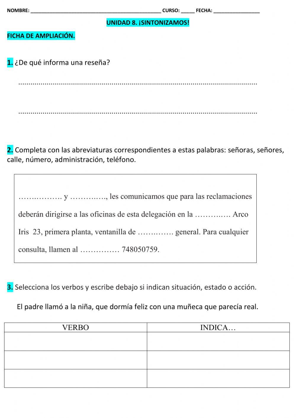 Ficha ampliación t-8 lcl 5º epo