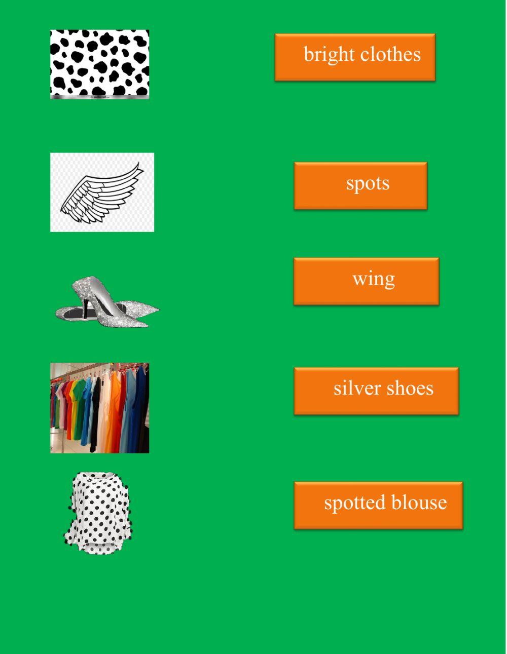Vocabulary Lesson 10 Describing Clothes worksheet | Live Worksheets