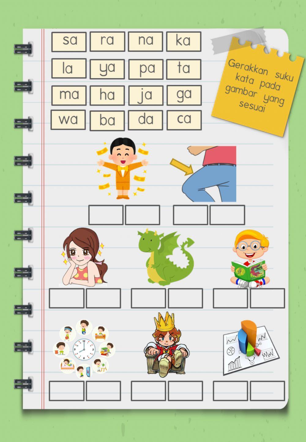 Latihan Suku Kata KVKV vokal 'a'