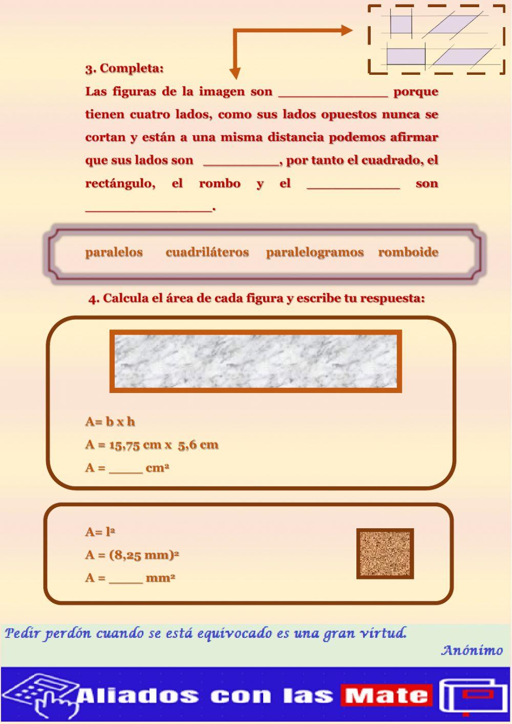 Área de paralelogramos