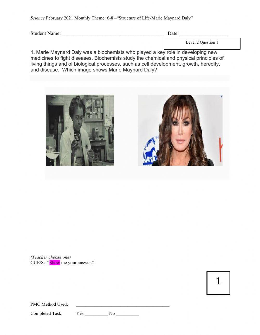 Marie Daly-Biochemist