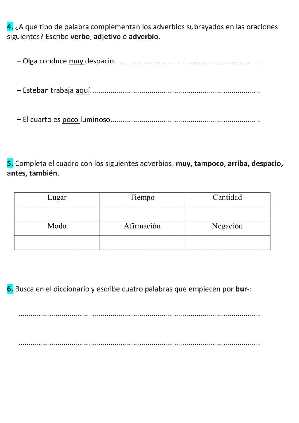 Ficha REFUERZO T-9 LCL 5º EPO