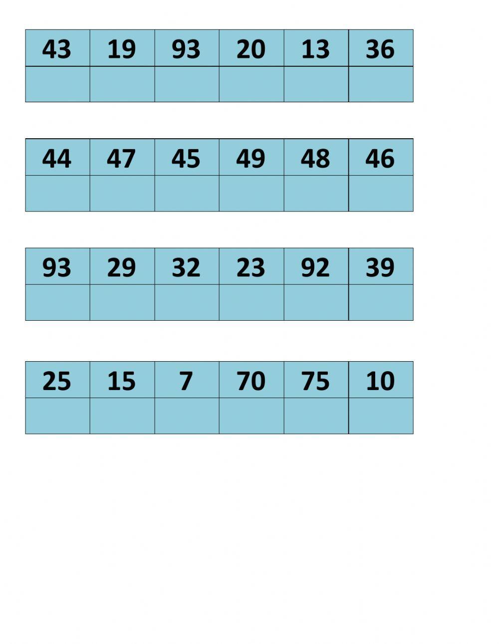 ascending order ascending order