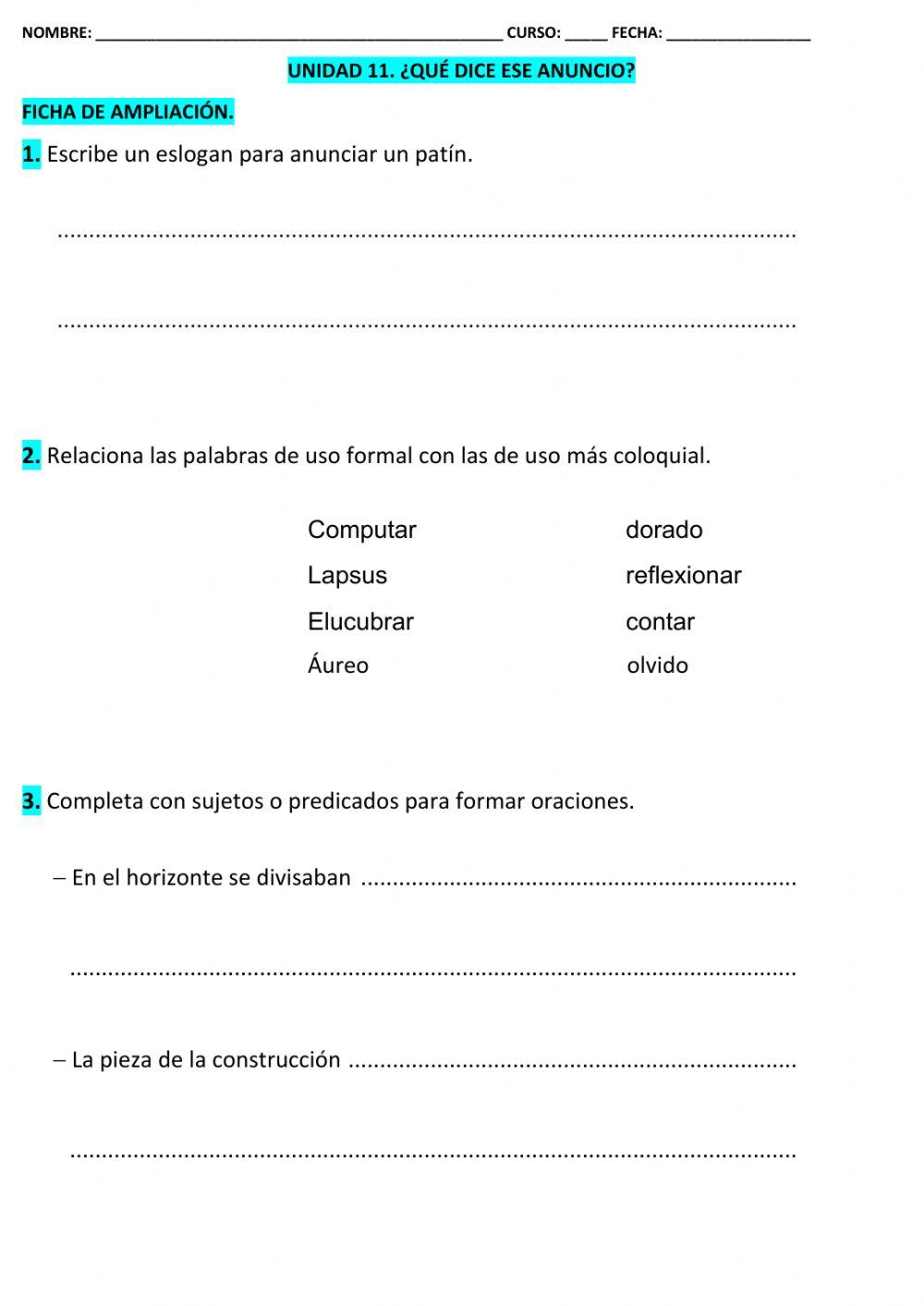 Ficha AMPLI T-11 LCL 5º EPO