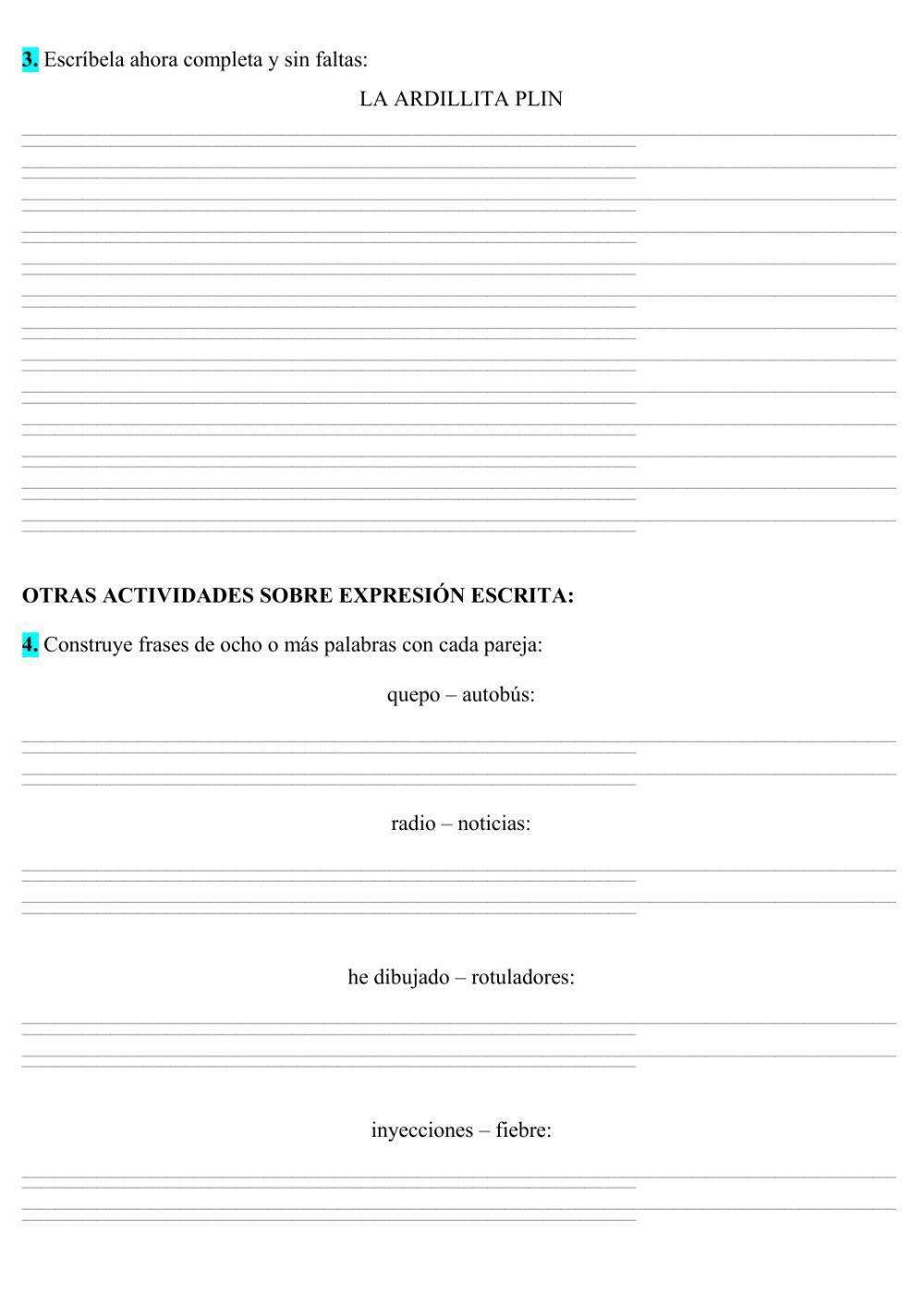 Ficha EXPR. ESCRTA XV T-12 5º EPO