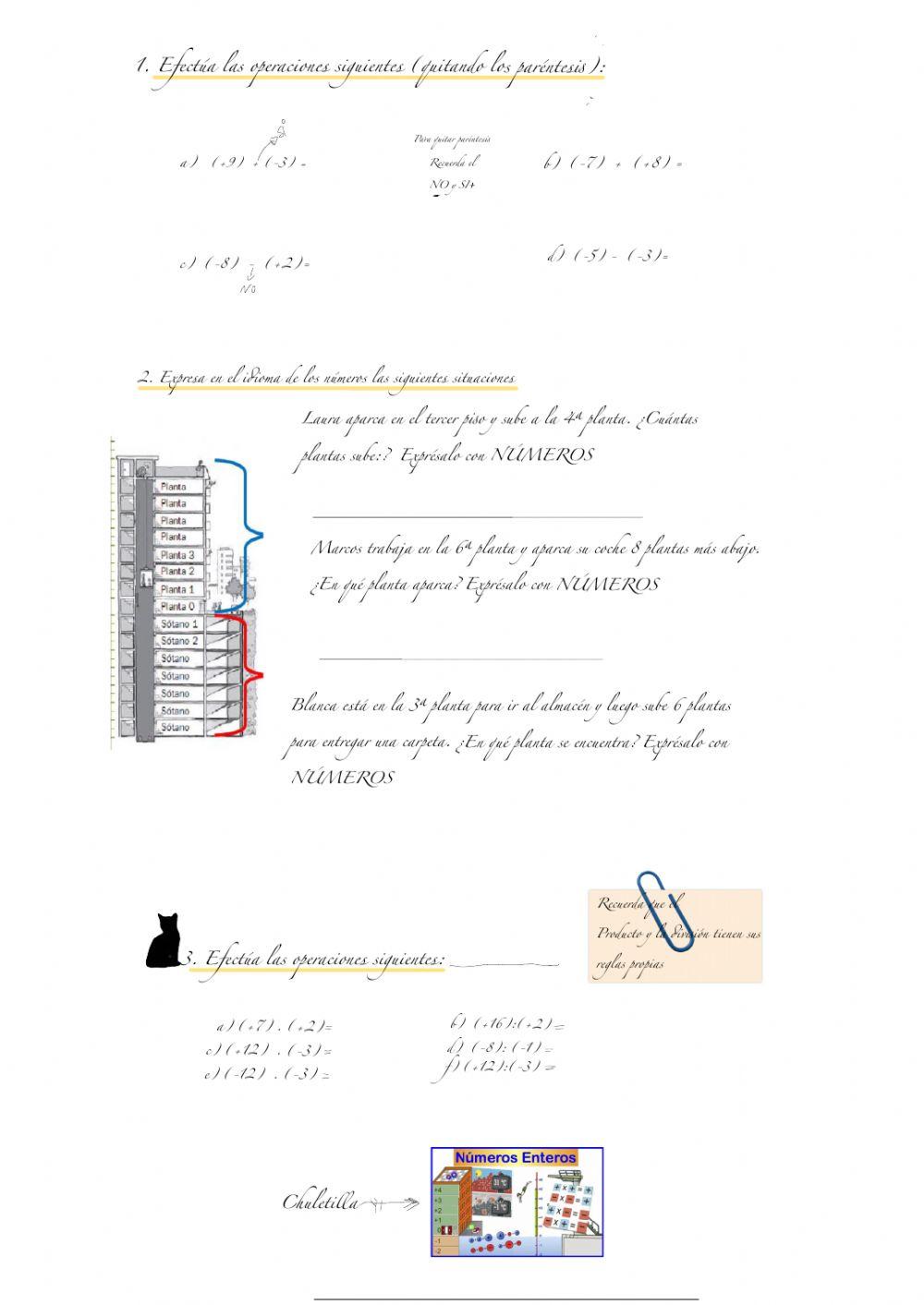 Suma y resta de enteros