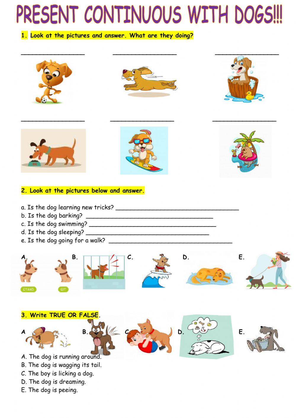 Dogs & Present Continuous