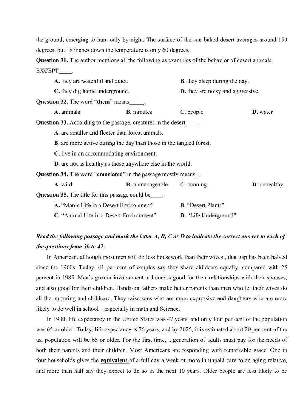 De thi thu tn.thpt tieng anh 2020 - de 31