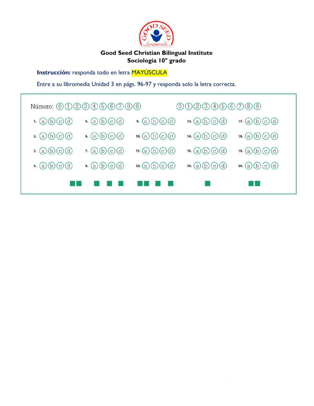 Evaluación sumativa p. 96-97