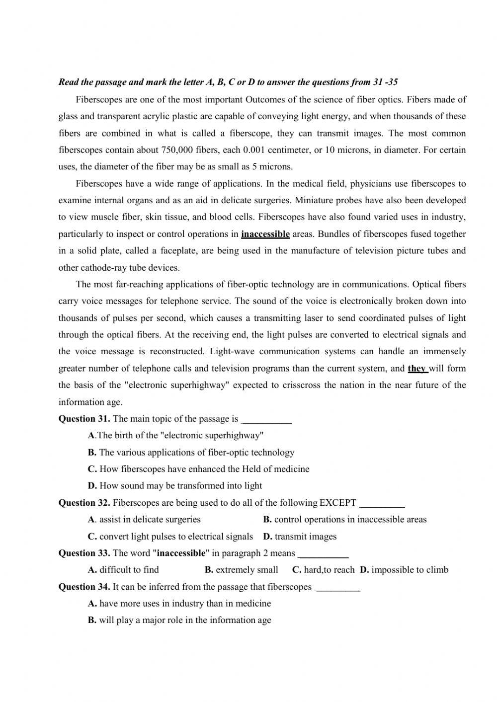 Đề thi thử Tiếng Anh THPT Quốc gia số 42