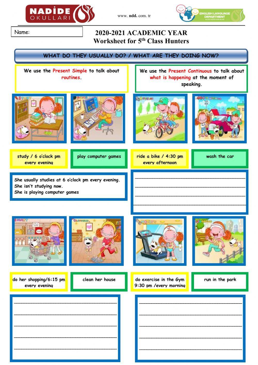 Simple Present Tense-Present Continuous Tense