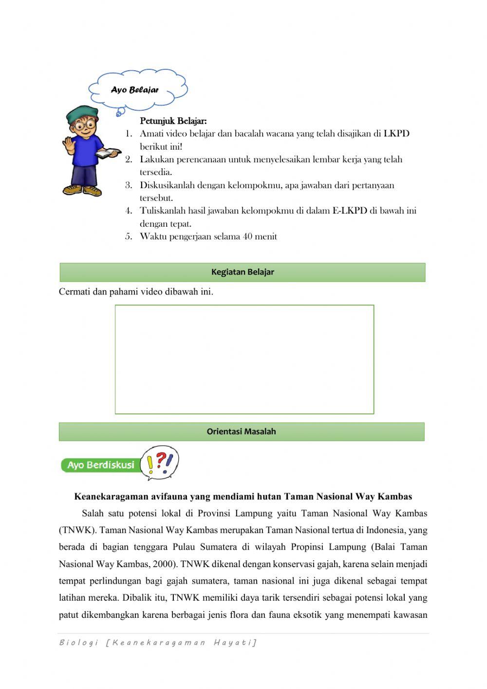 E-lkpd keanekaragaman hayati