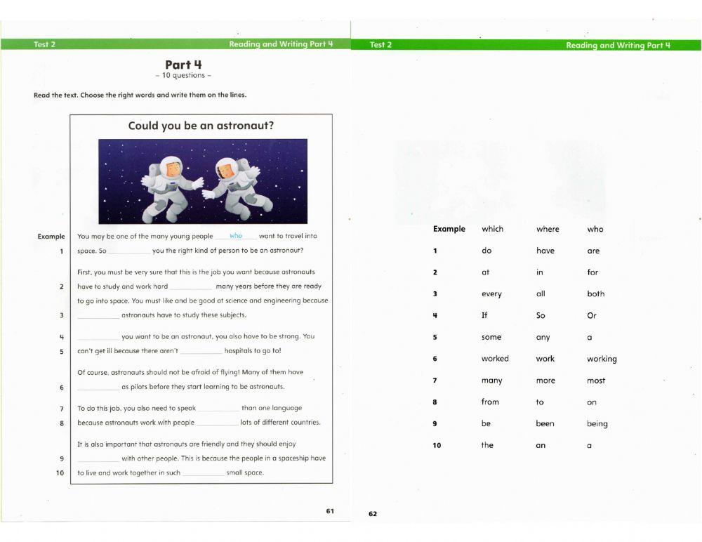 Pre a2 flyers free interactive worksheets 6337725