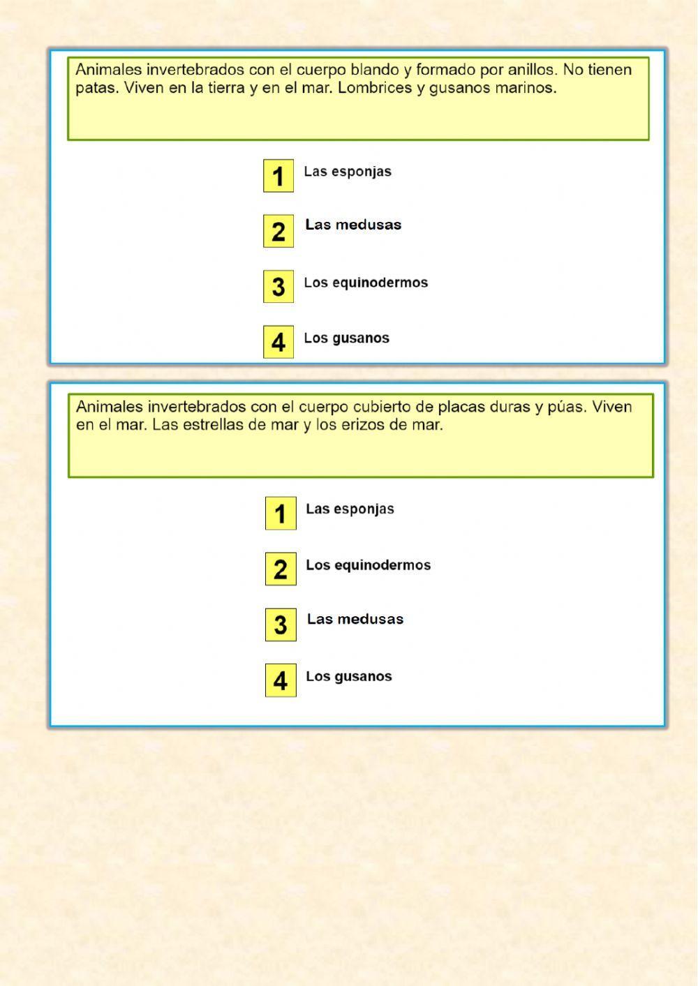 Tema 2. 3ª Parte. Invertebrados