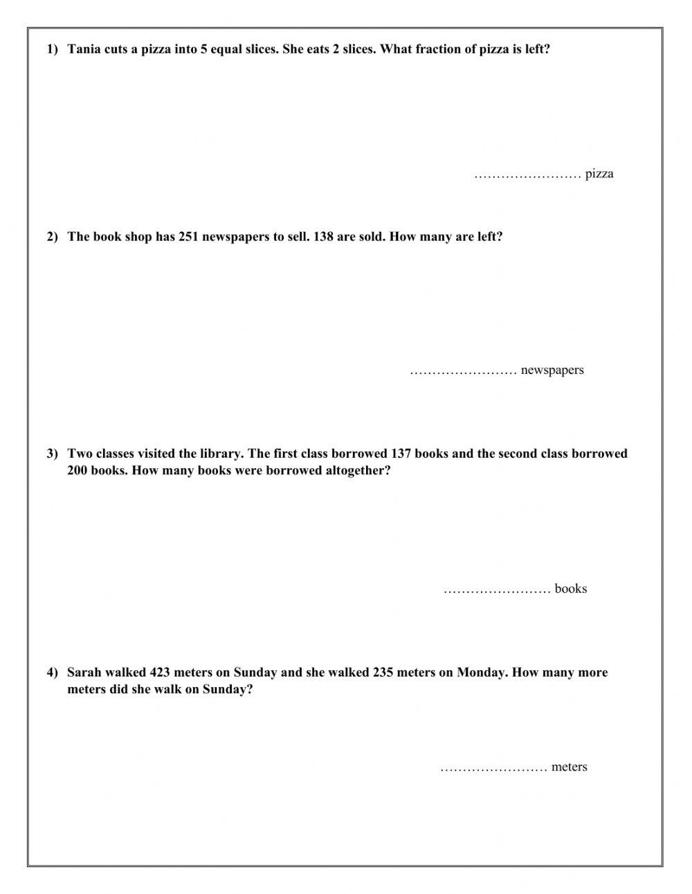 Addition- three digit