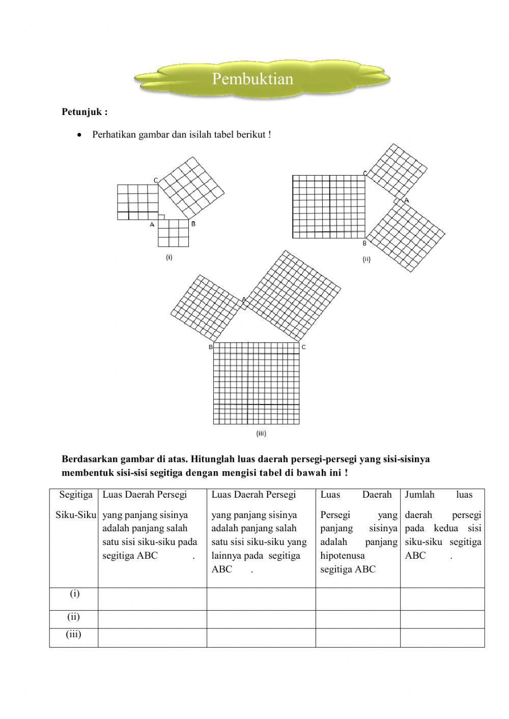 Pembuktian Teorema Phytagoras