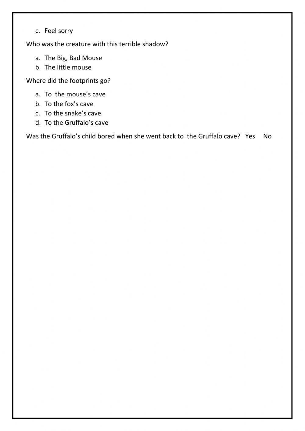 The Gruffalo's child