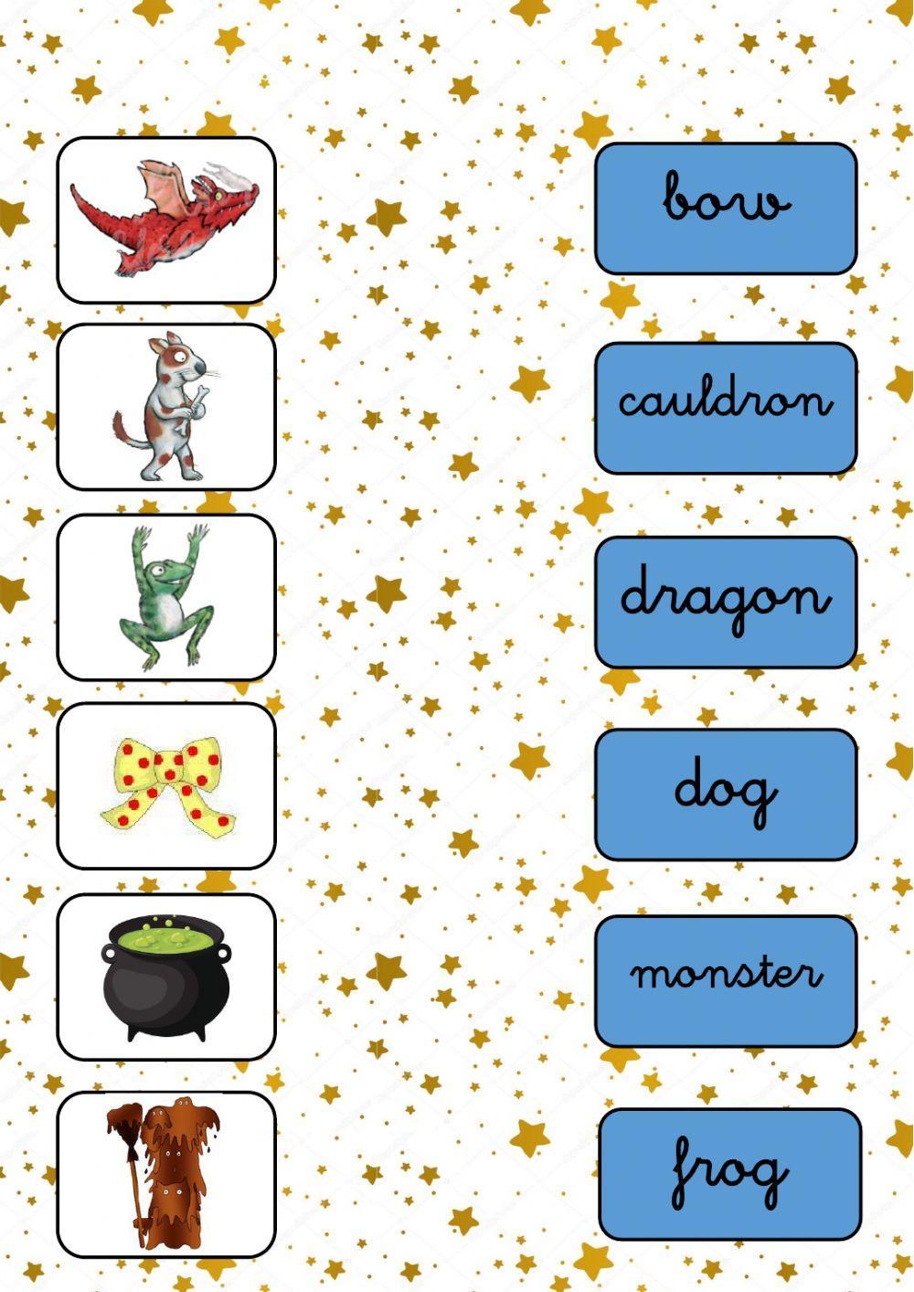 Room on the broom - vocabulary