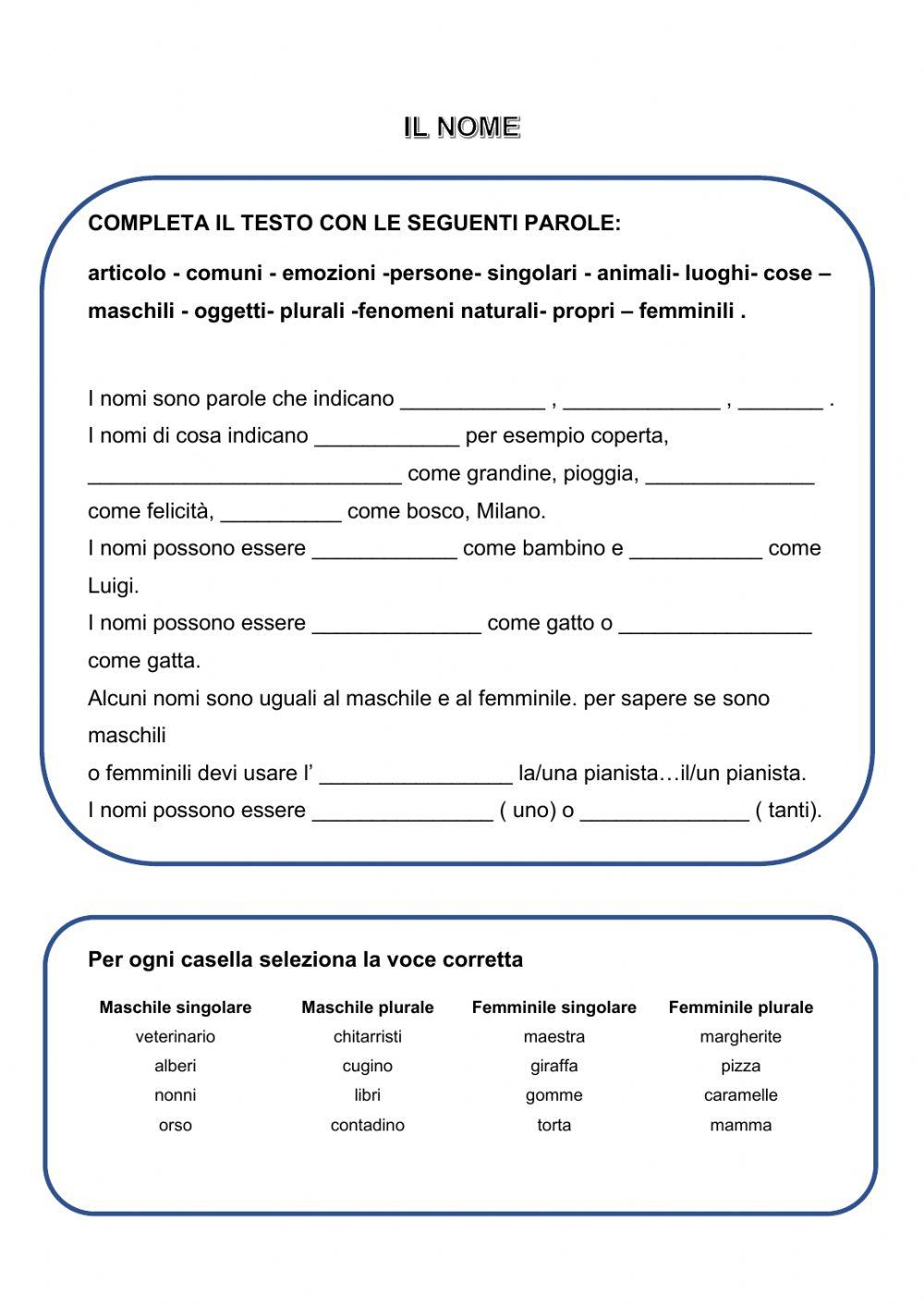IL NOME by maestra Angela