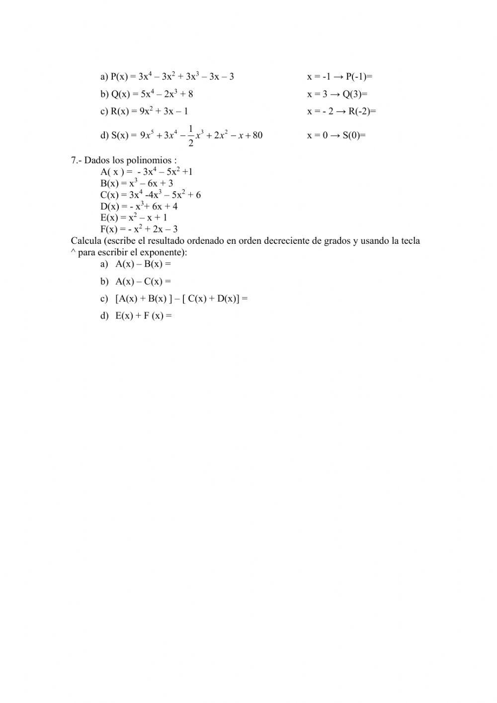 Monomios, polinomios(1)