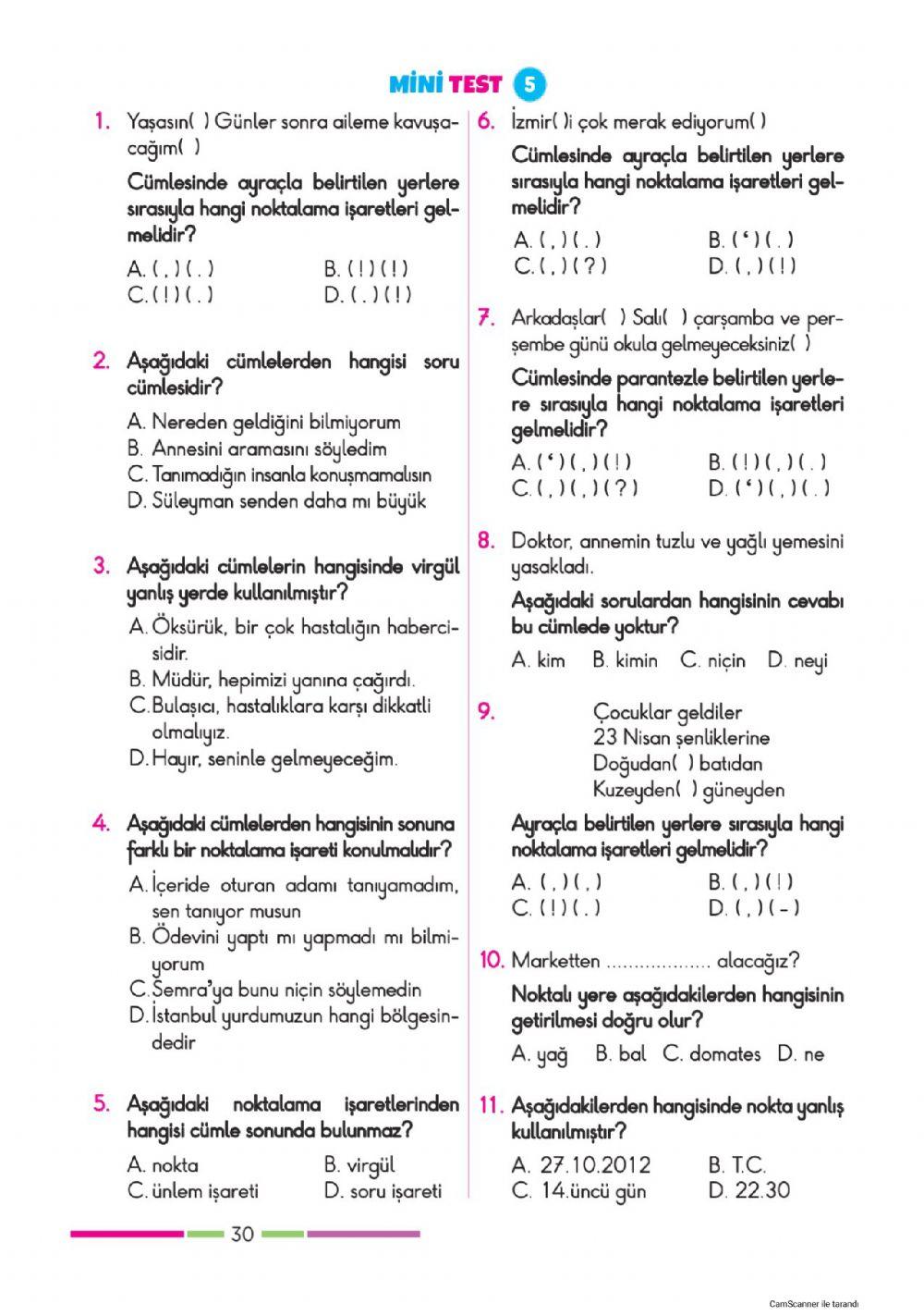 Noktalama işaretleri