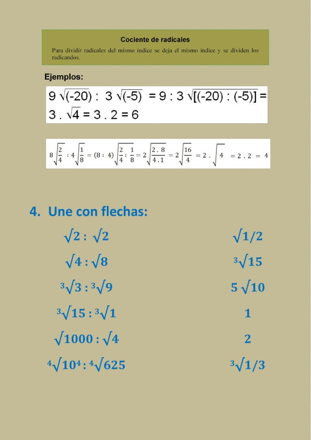 Propiedades de los radicales