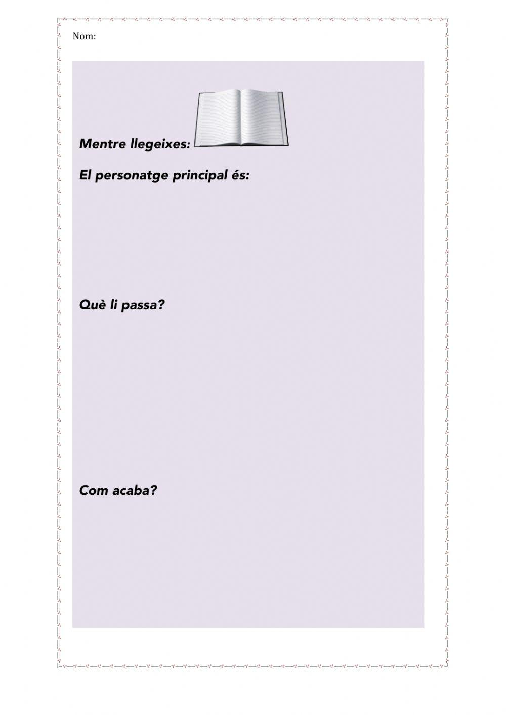 Fitxa de lectura del llibre