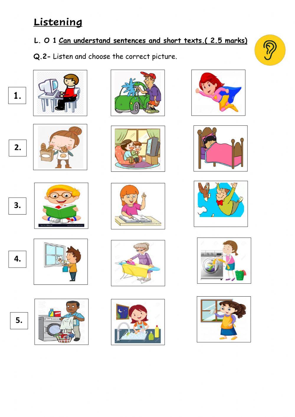 Listening and reading quiz