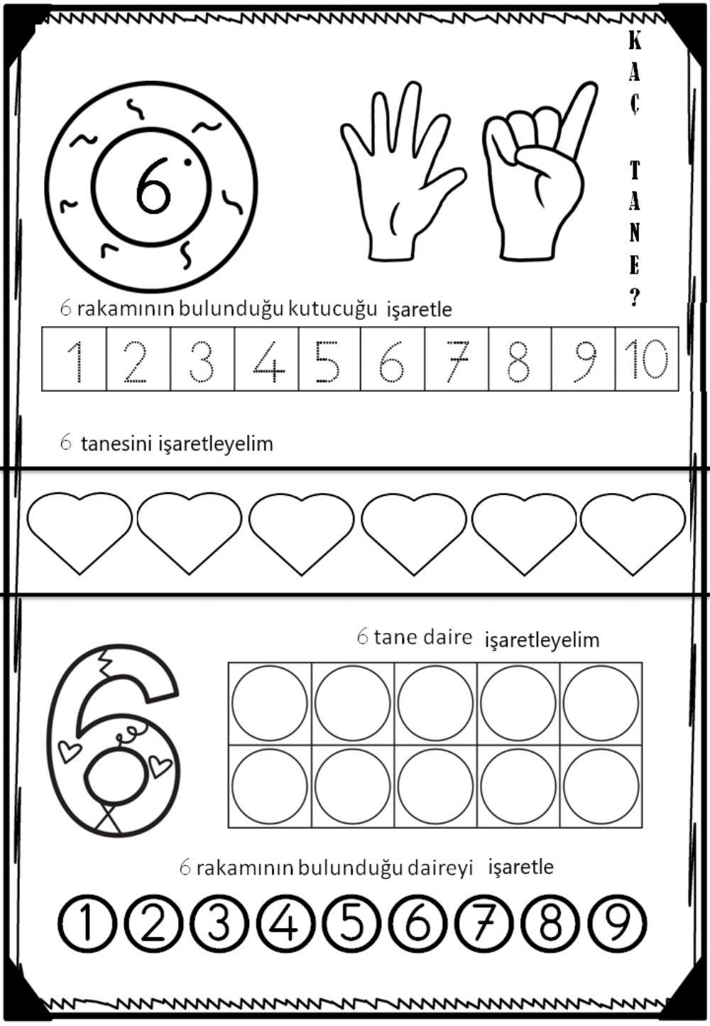 6 rakamını tanıma