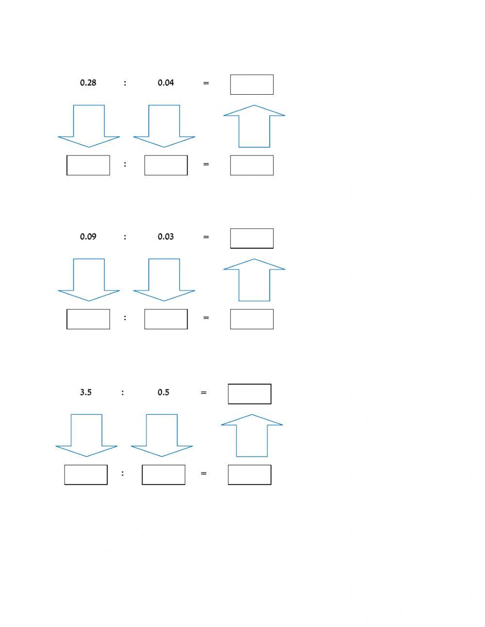 חילוק מס' עשרוניים