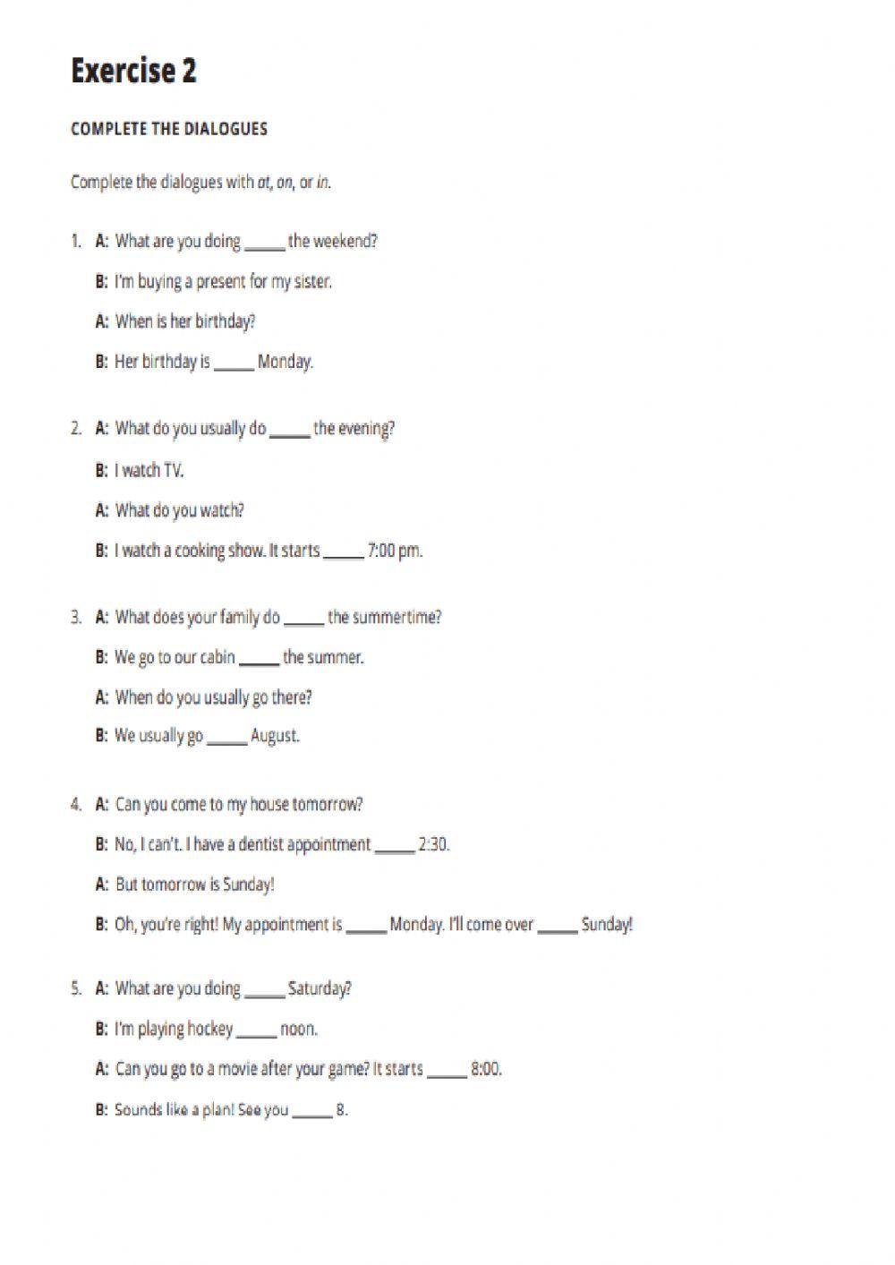 Preposition of places