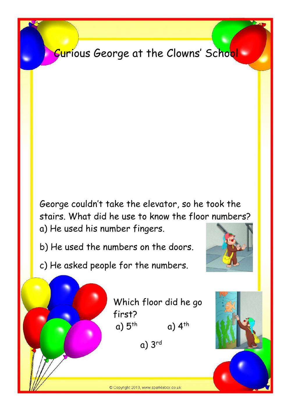 Curious George at the Clowns' School