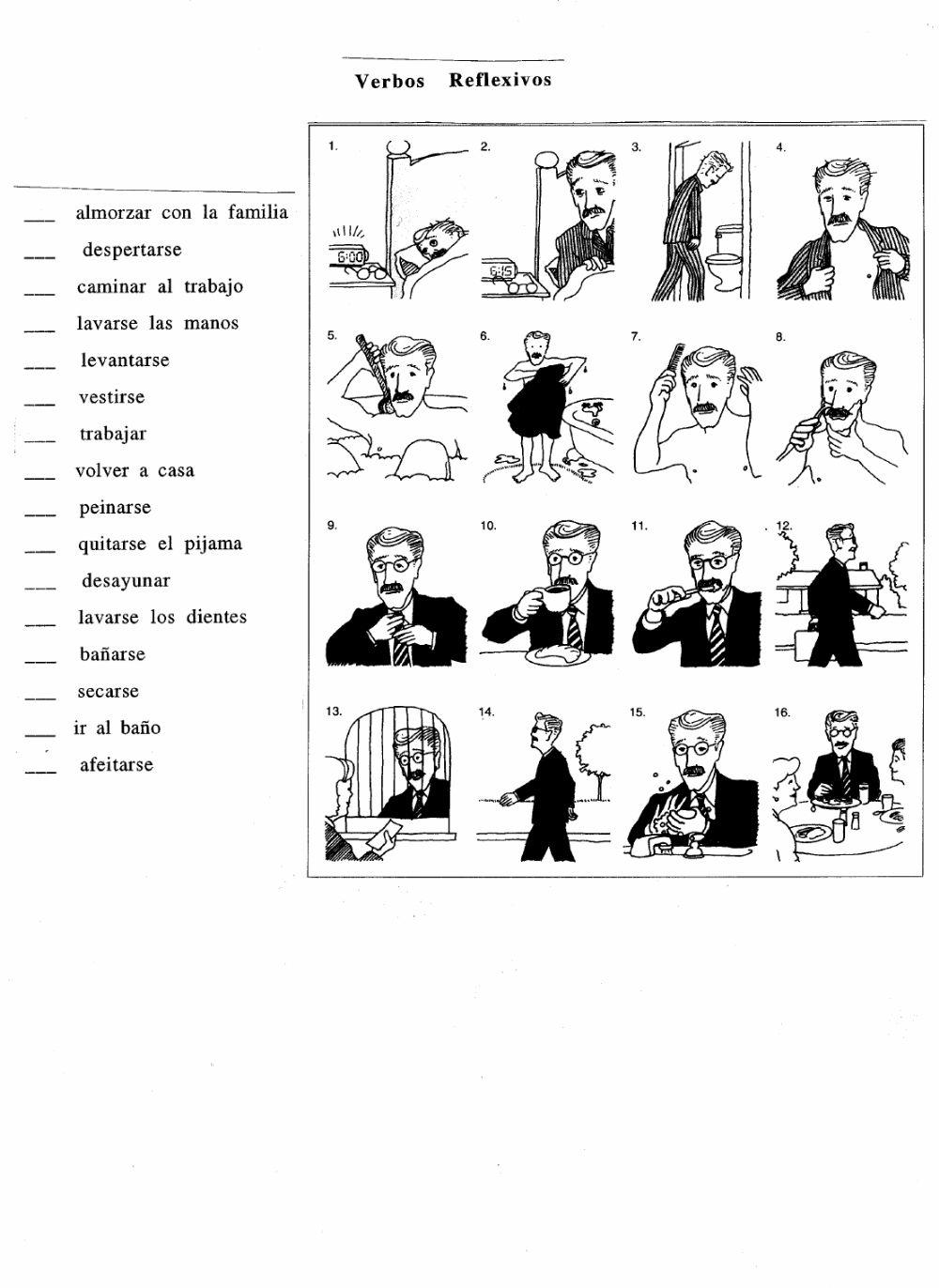 La rutina diaria de Señor Banco