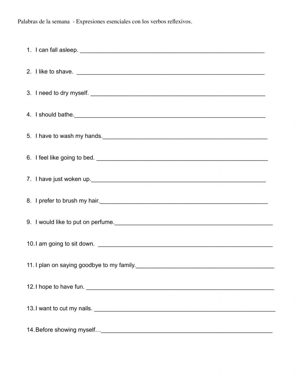 Mastery expressions with reflexives