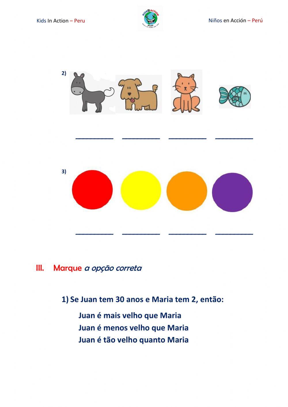 Prova de classificação