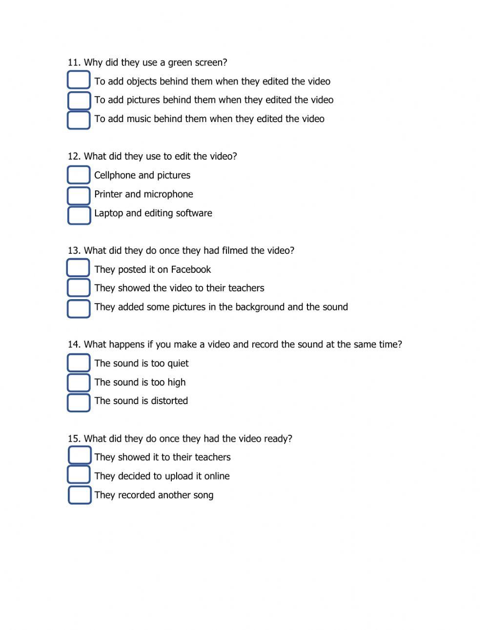 Listening Exam 6th January