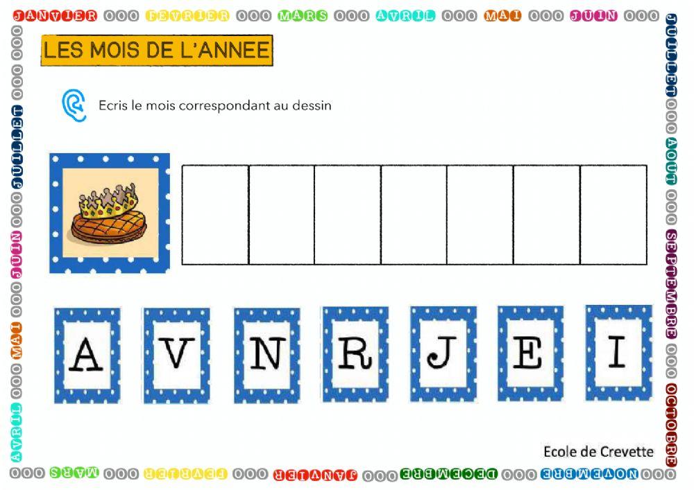 Les mois de l'année (3)