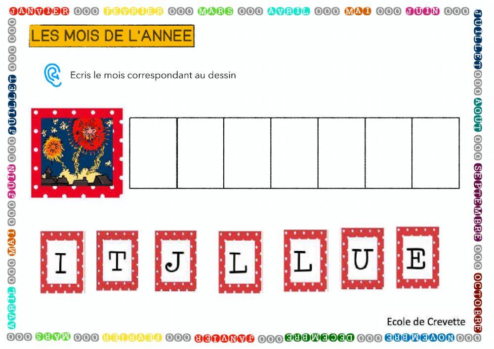 Les mois de l'année (4)