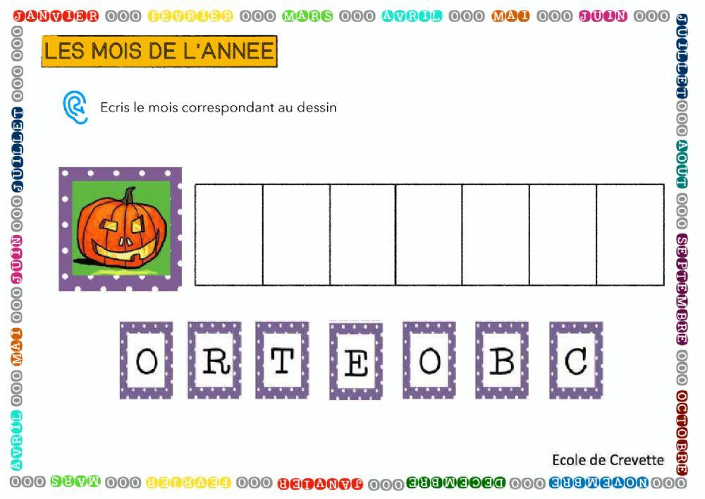 Les mois de l'année (4)